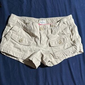 Women's Beige Cargo Shorts
